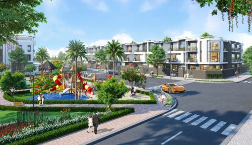 Không gian xanh tại Đông Tăng Long - An Lộc.