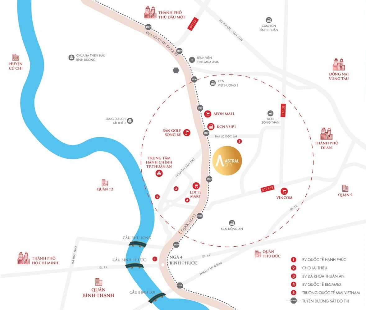 Vị Trí Astral City Bình Dương
