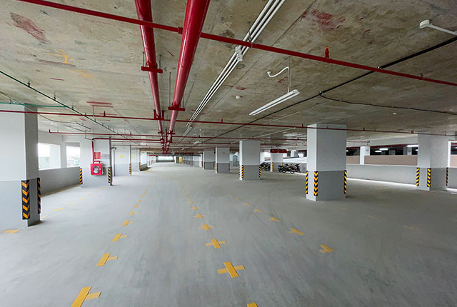 Hệ thống bãi giữ xe đã hoàn thiện