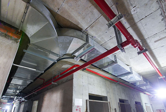 Thi công hệ thống M&E hành lang từ tầng 5 đến tầng 20 Block Mercury và Block Uranus