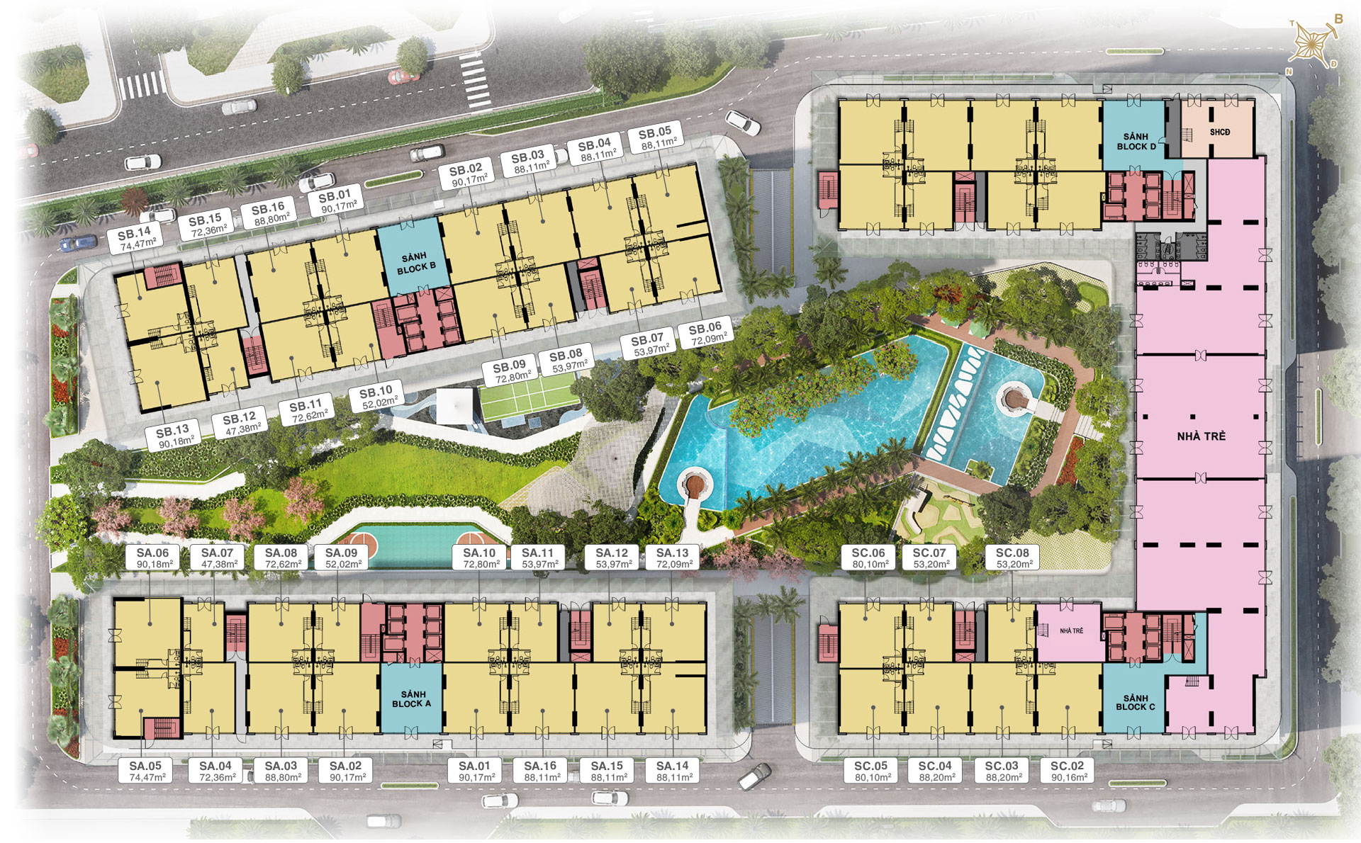 Mặt bằng tầng 1 điển hình dự án Lavita Thuận An