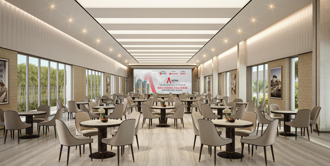 Không gian tổ chức sự kiện hỗ trợ khách hàng dự án Astral City Bình Dương