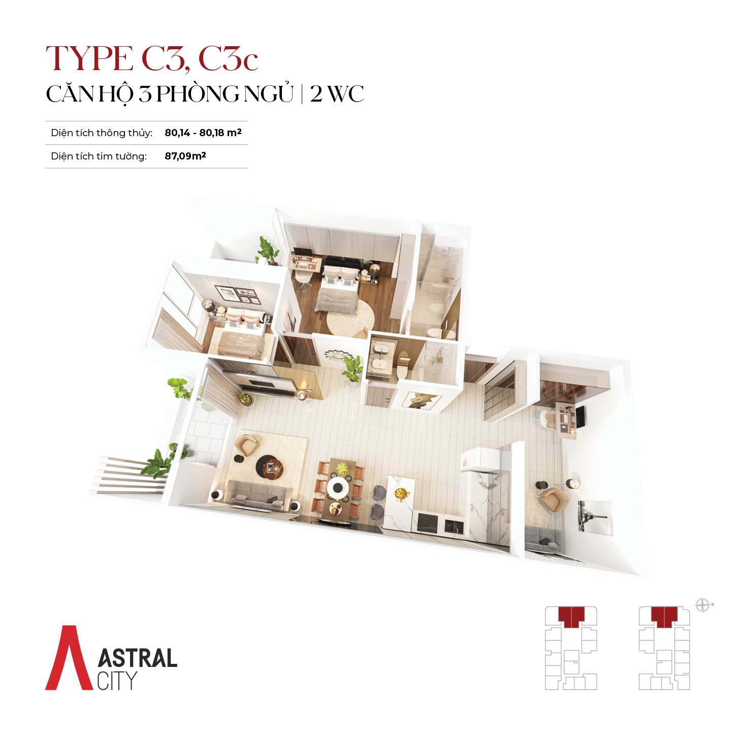 Thiết kế chi tiết dự án căn hộ Tháp Gemini dự án Astral City