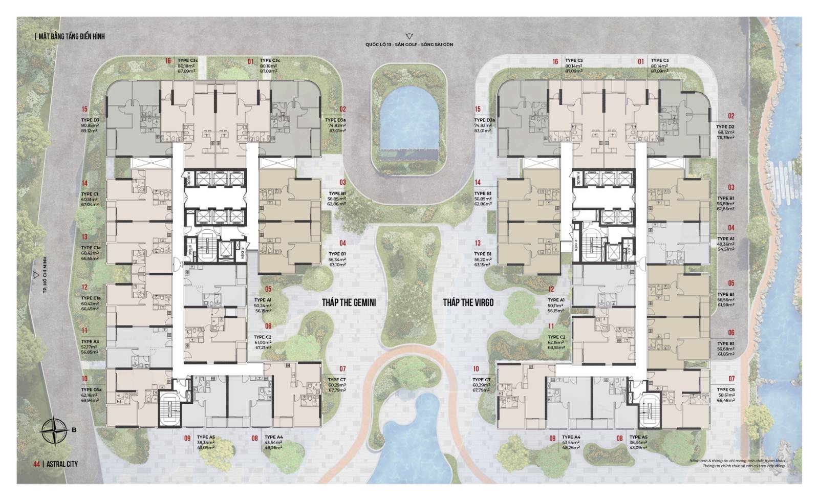 Mặt bằng tầng Astral City Bình Dương Gemma Land