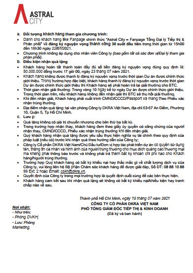 Khuyến mãi Astral City Bình Dương