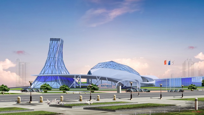 Một phối cảnh 3D của Viện Đào tạo Hàng không Bamboo Airways