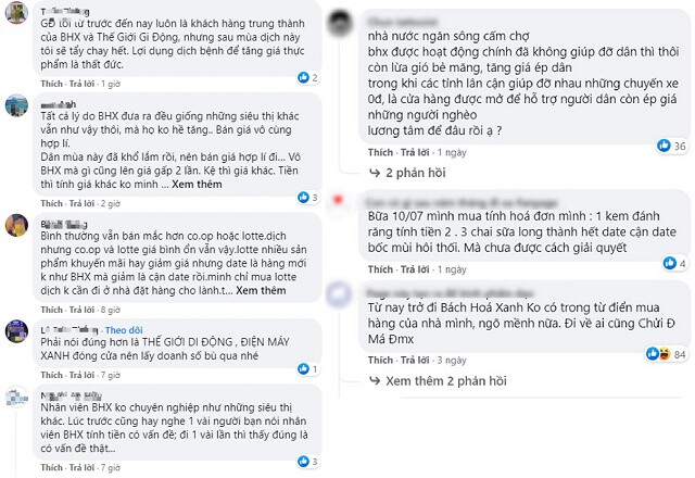 Tổng hợp từ trang Fanpage Bách hóa Xanh