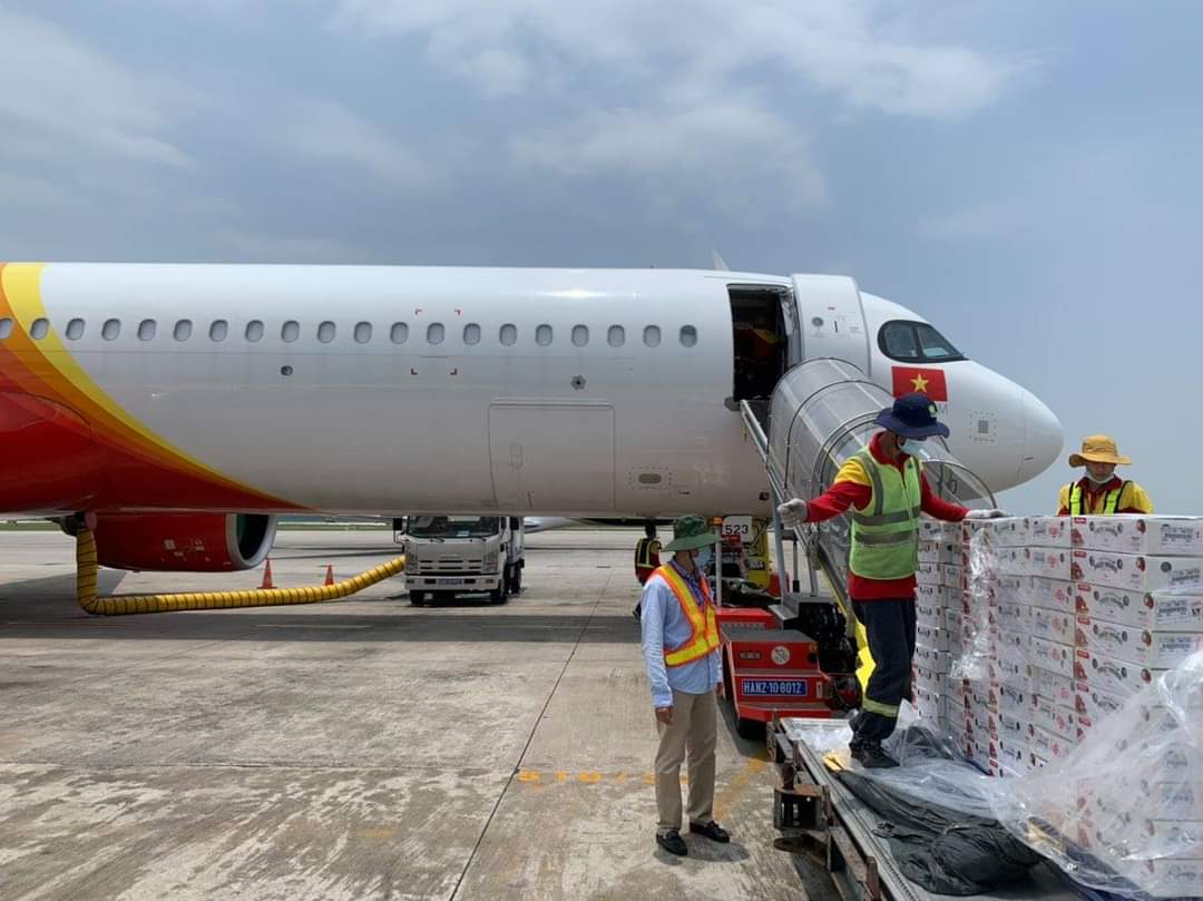 Vietjet đã chuyển đổi cấu hình một số tàu bay thành vận tải hàng hóa