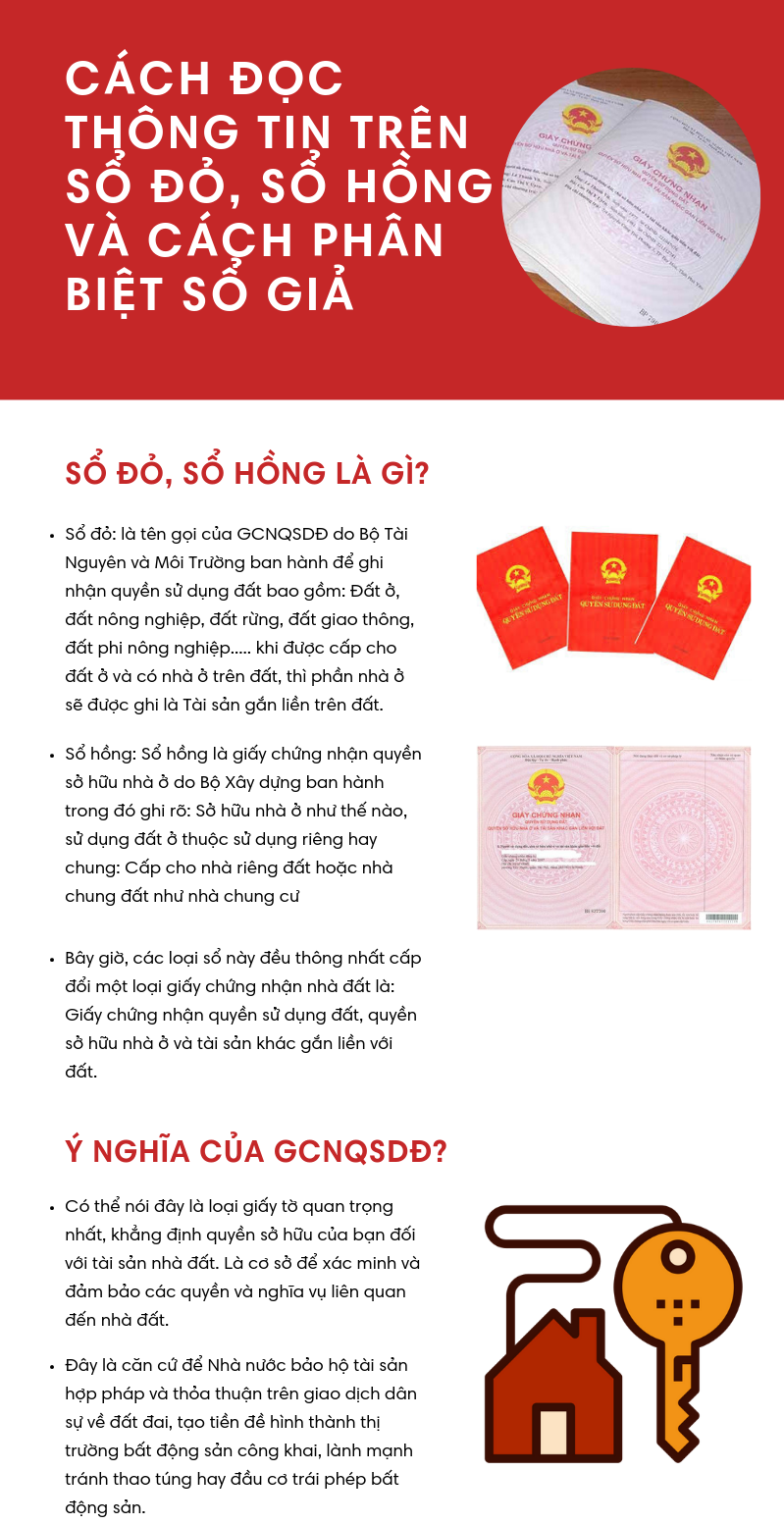 Cách đọc thông tin trên sổ đỏ và phân biệt sổ thật giả năm 2021