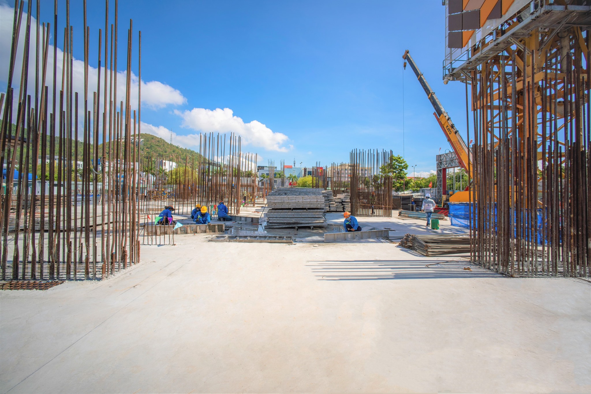 Grand Center Quy Nhon - tiến độ xây dựng tháng 08.2021