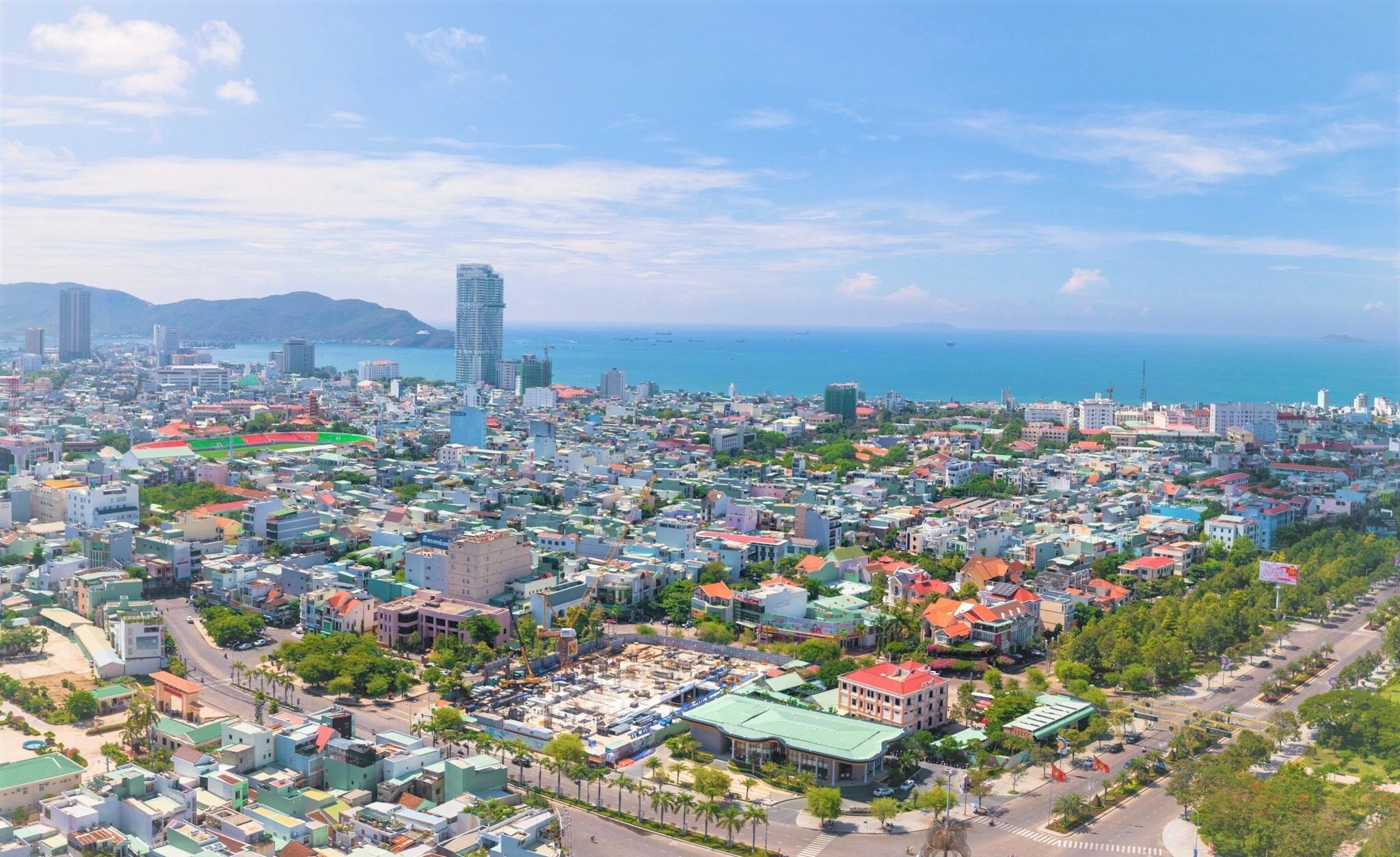 Grand Center Quy Nhon - tiến độ xây dựng tháng 08.2021