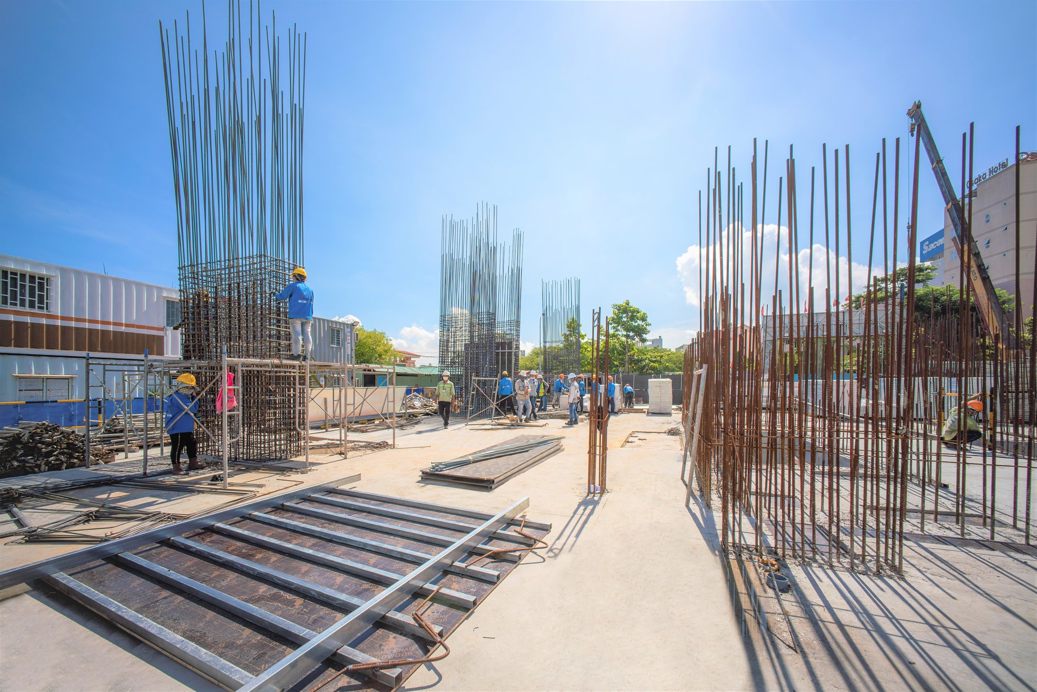 Grand Center Quy Nhon - tiến độ xây dựng tháng 08.2021