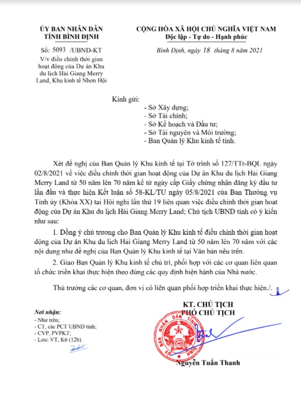 Hải Giang Merry Land Quy Nhơn của Hưng Thịnh được “nâng” thời hạn sở hữu lên đến 70 năm