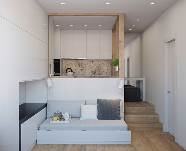 Không gian lưu trữ nên được tối ưu căn hộ Moonlight Centre Point 35m2