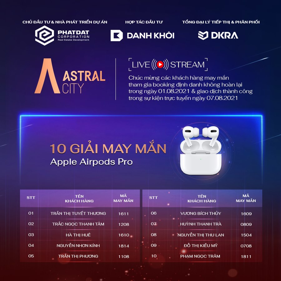 Livestream Astral City Bình Dương