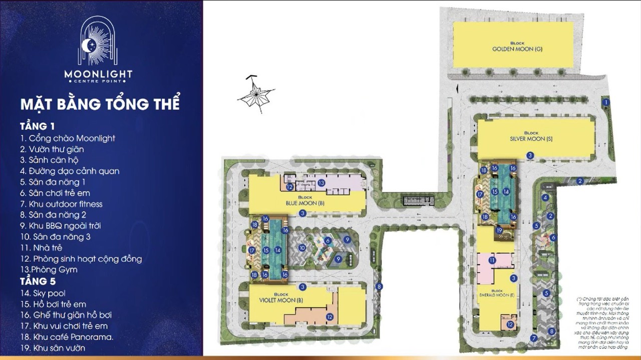 Mặt bằng tổng thể dự án Moonlight Centre Point