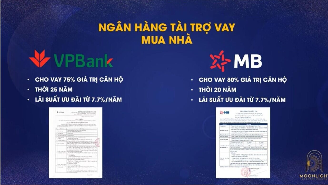 Ngân hàng vay Moonlight Centre Point Bình Tân
