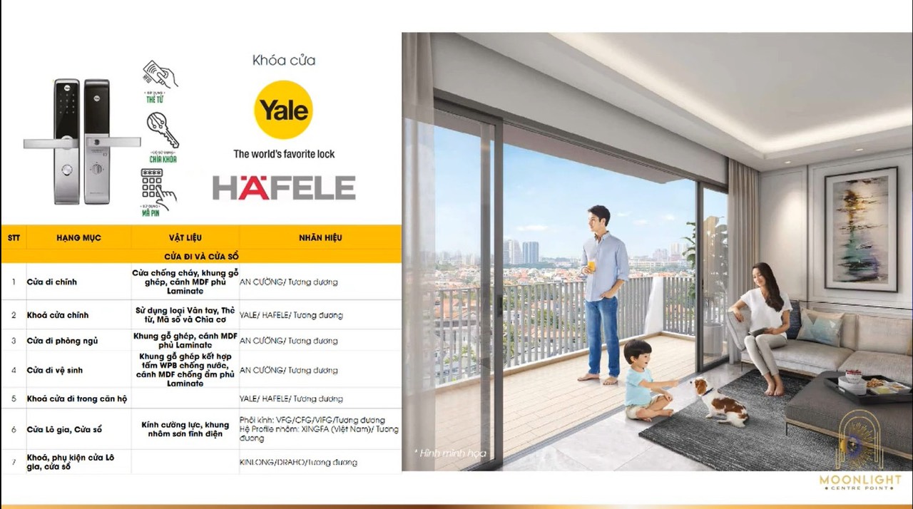Thiết bị bàn giao căn hộ Moonlight Centre Point Bình Tân