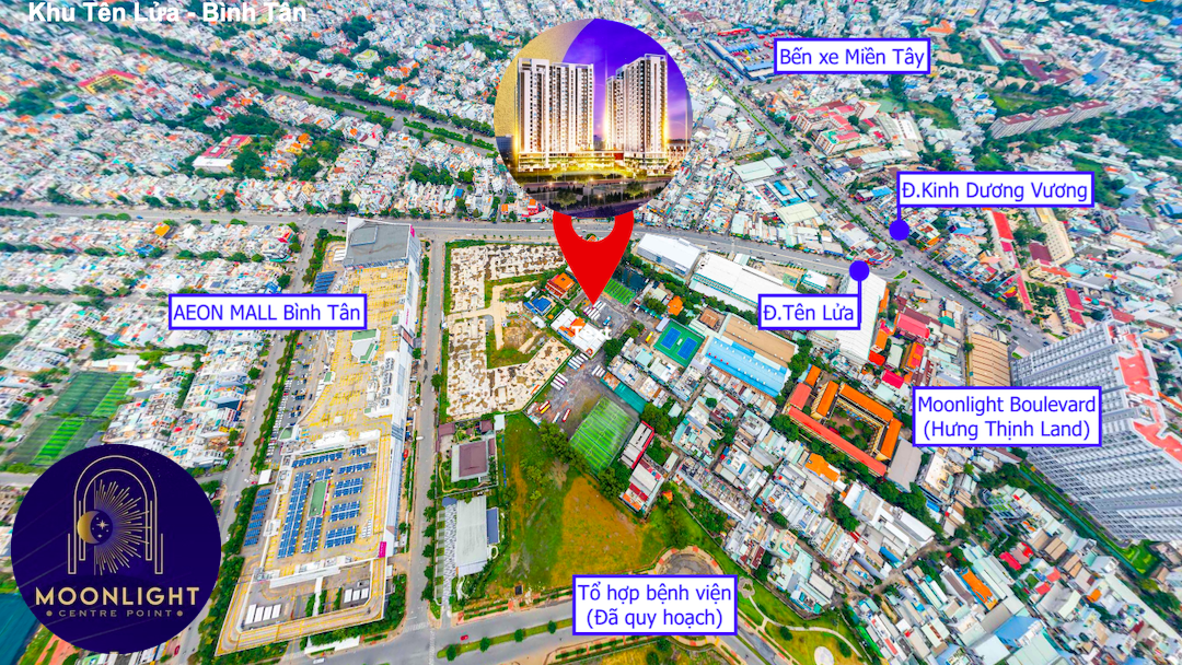 Vị trí thực tế dự án Moonlight Centre Point