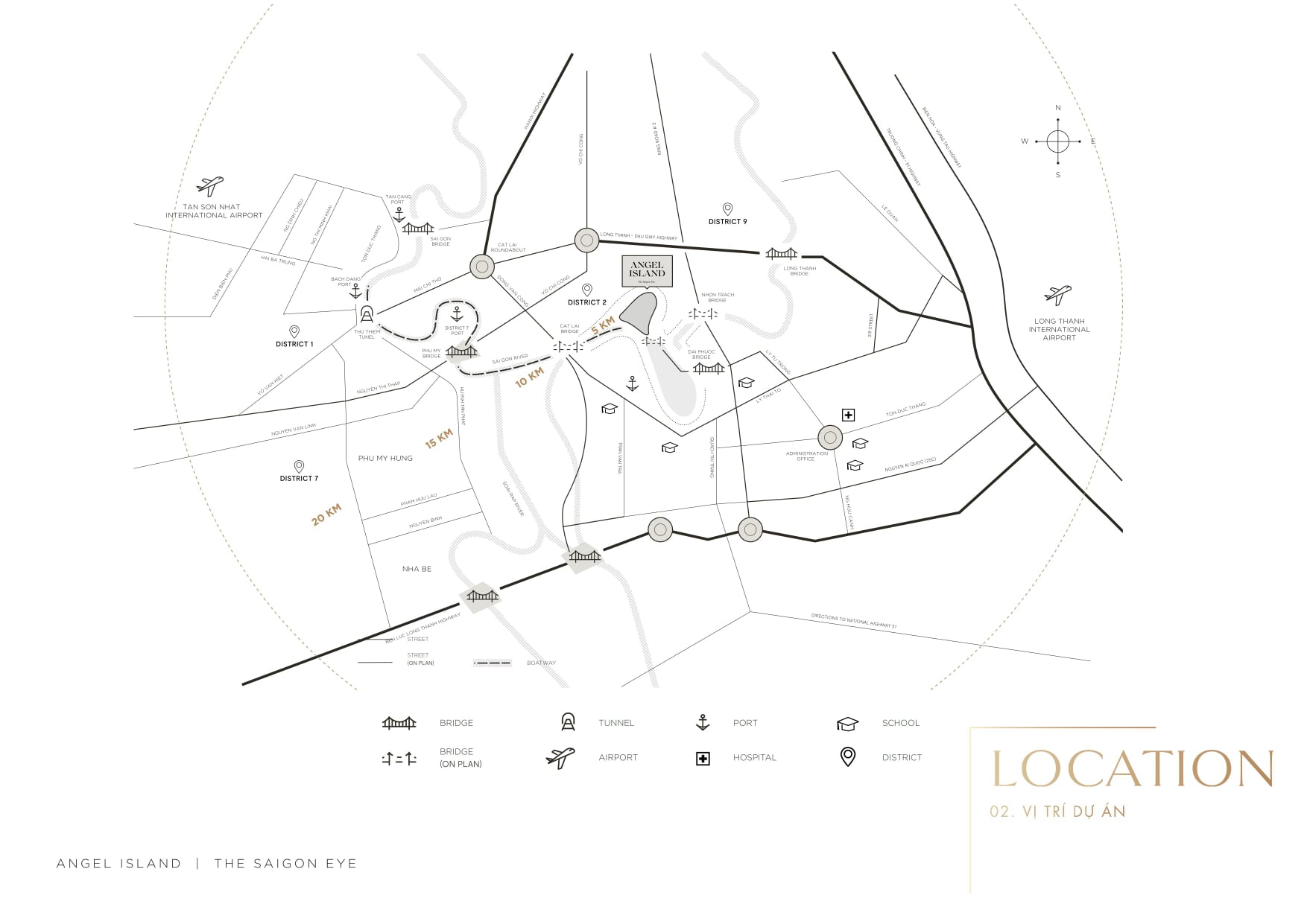 Vị trí Angel Island - Sông Tiên Corp