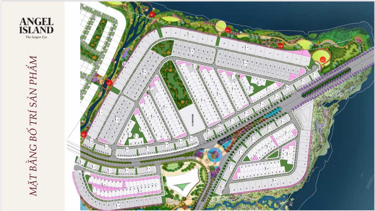 Mặt bằng phân lô Angel Island Belle Isle Gemma Land