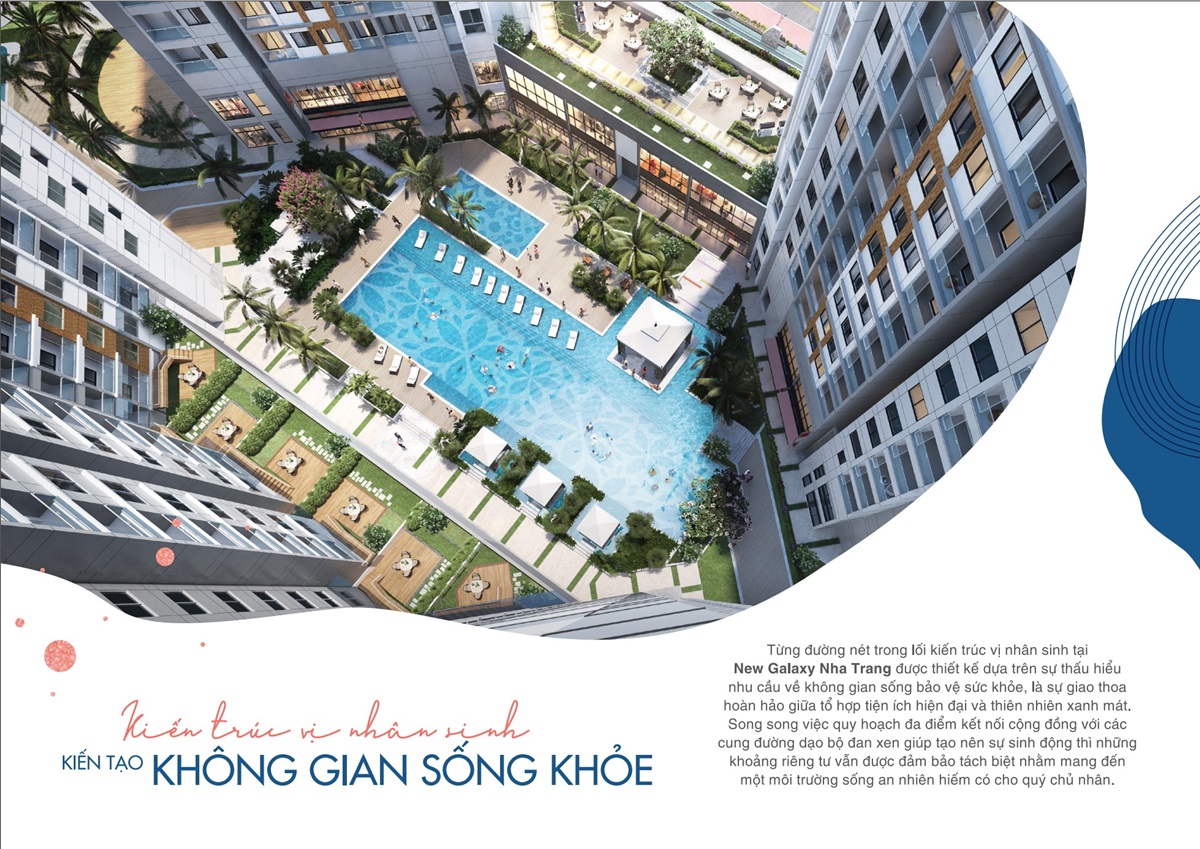 Tiện ích nội khu hồ bơi dự án New Galaxy Nha Trang