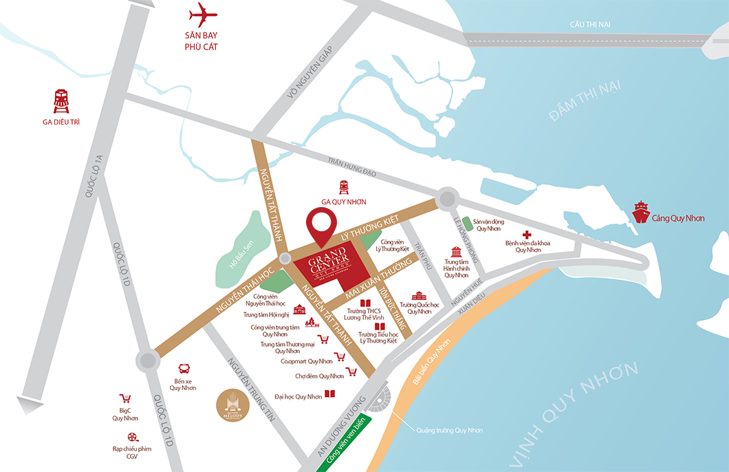 Vị trí Grand Center Quy Nhon