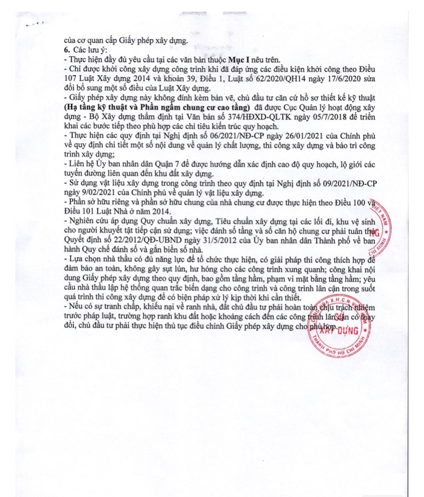 The Peak Garden Giấy Phép Xây Dựng