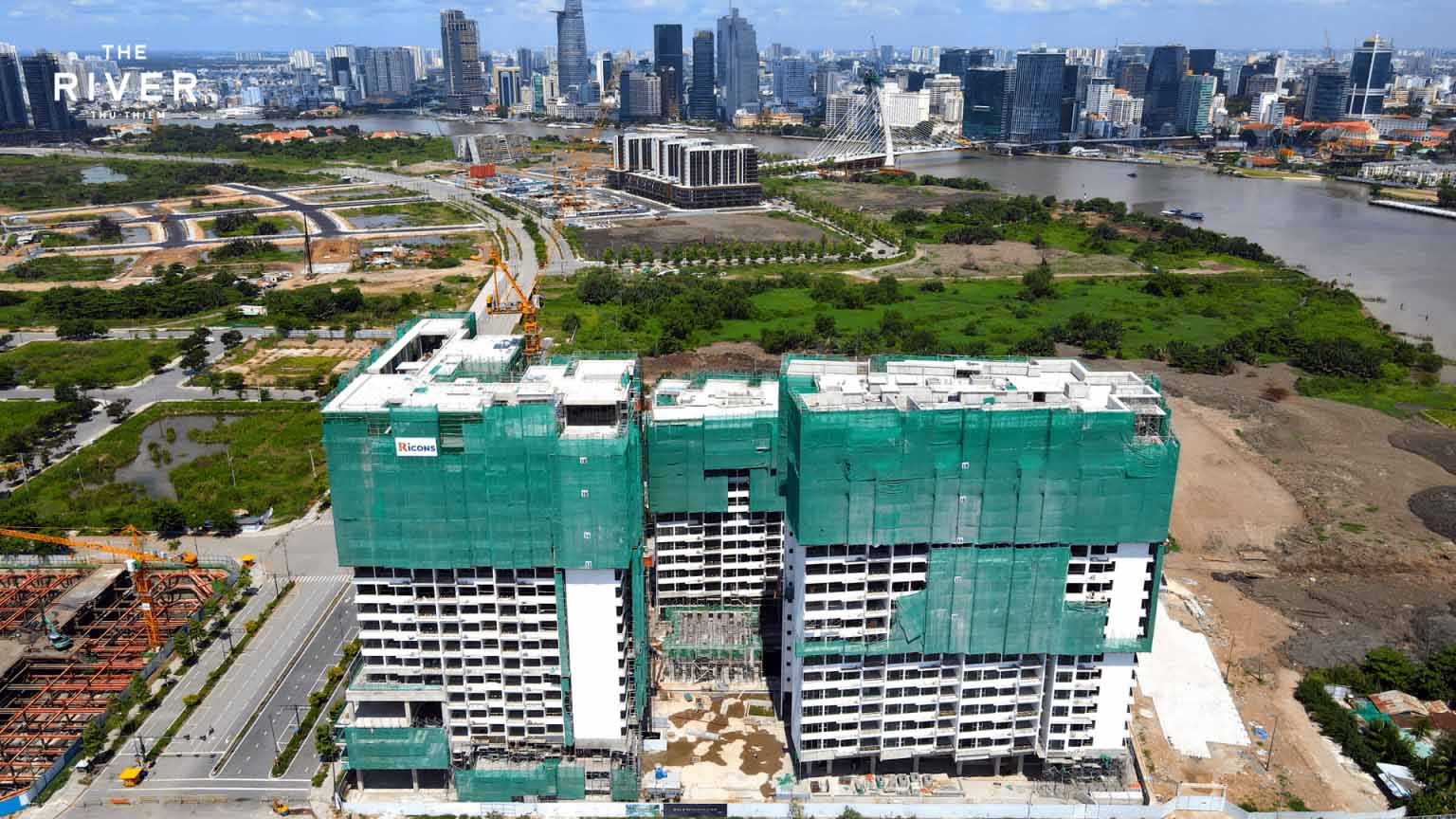 Tiến độ xây dựng căn hộ The River Thủ Thiêm tháng 7 năm 2021