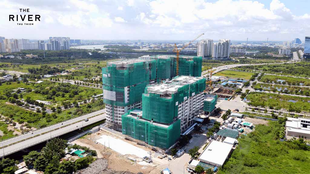 Tiến độ xây dựng căn hộ The River Thủ Thiêm tháng 7 năm 2021