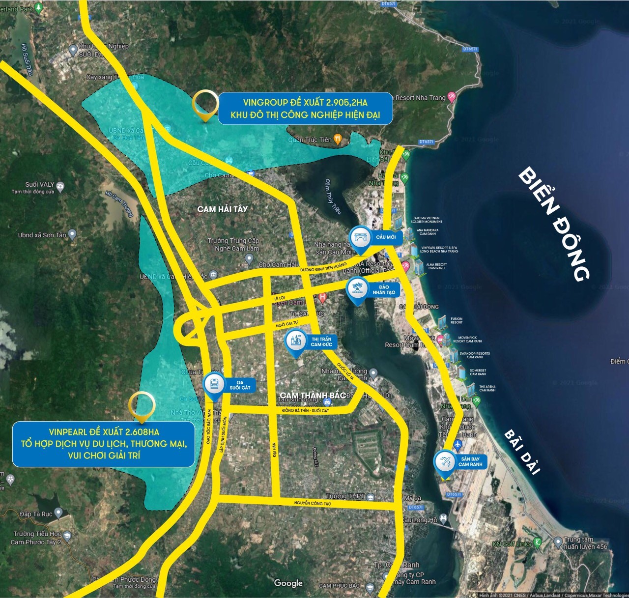 Vinpearl đề xuất 2.608 ha Tổ hợp du lịch thương mại vui chơi giải trí