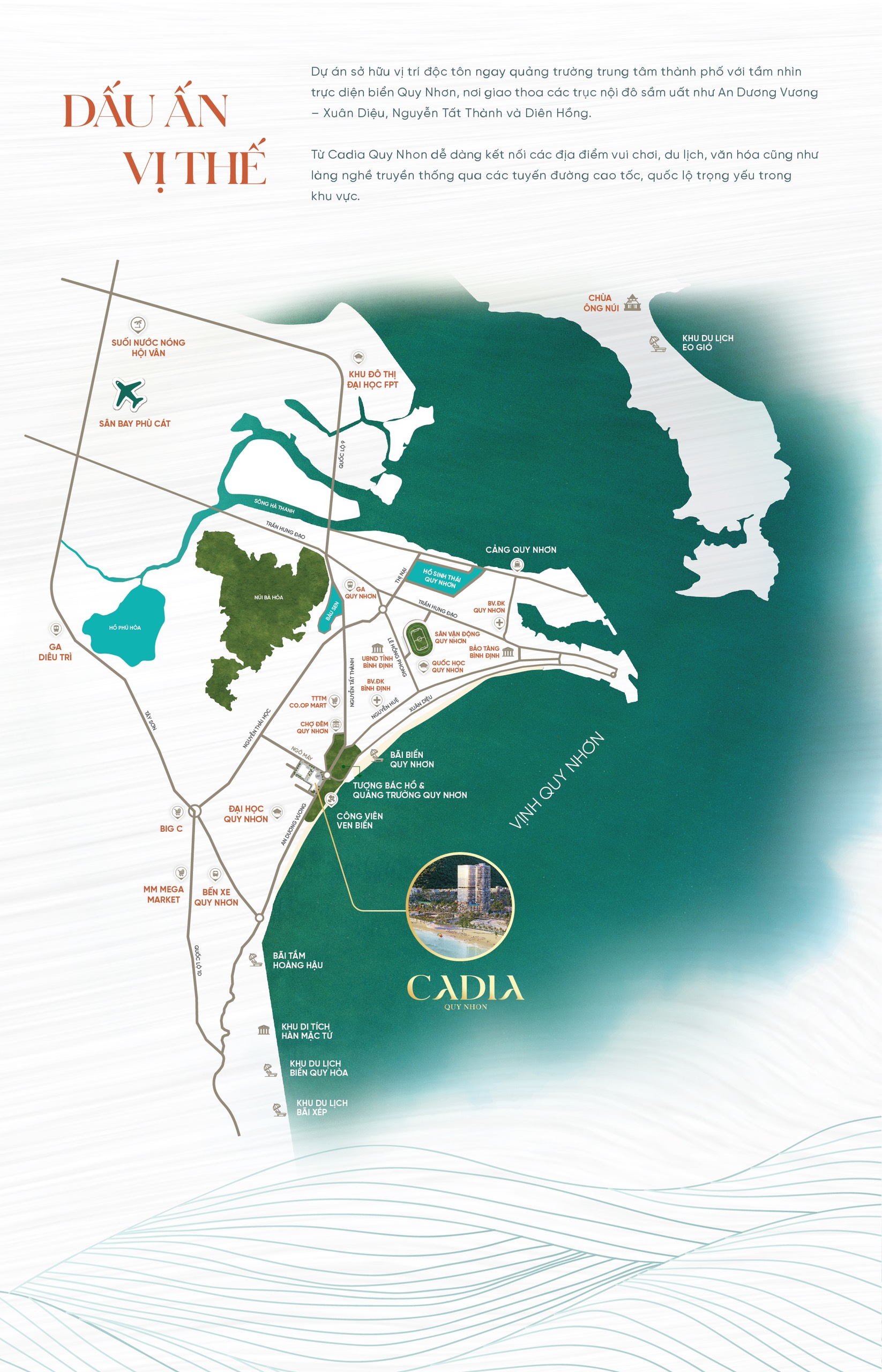 Vị trí dự án Ngô Mây Cadia Quy Nhơn