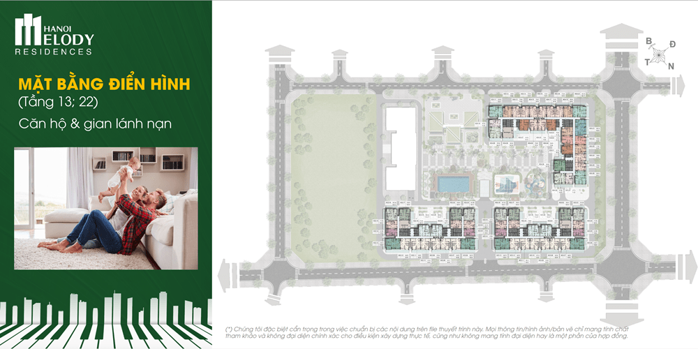Mặt bằng tầng 13 và 22
