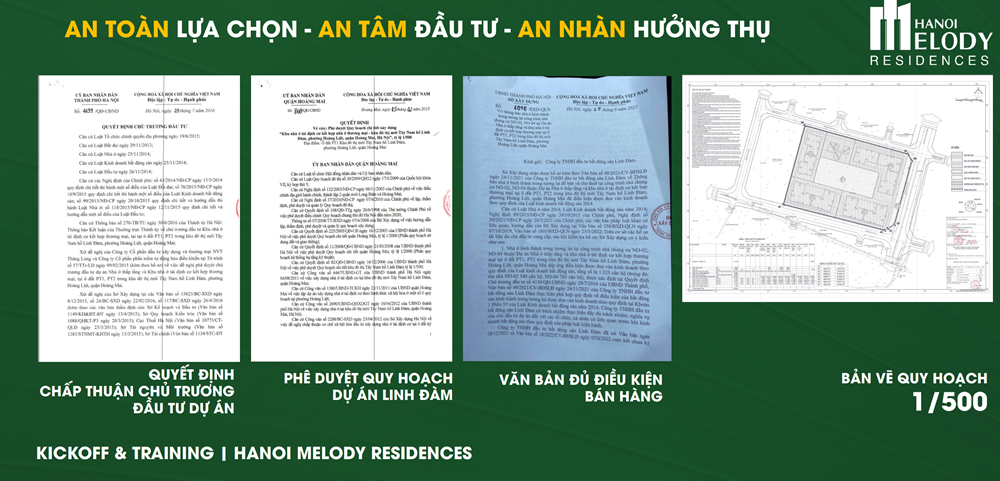 Pháp lý dự án Tây Nam Linh Đàm Hà Nội – Melody Residences - Gemma Land 