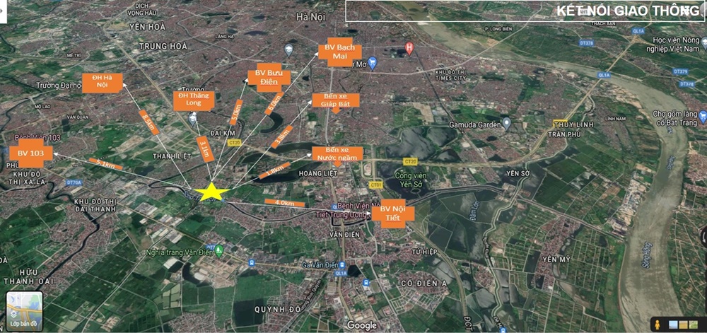 Vị Trí Hà Nội Melody Residences - Gemma Land