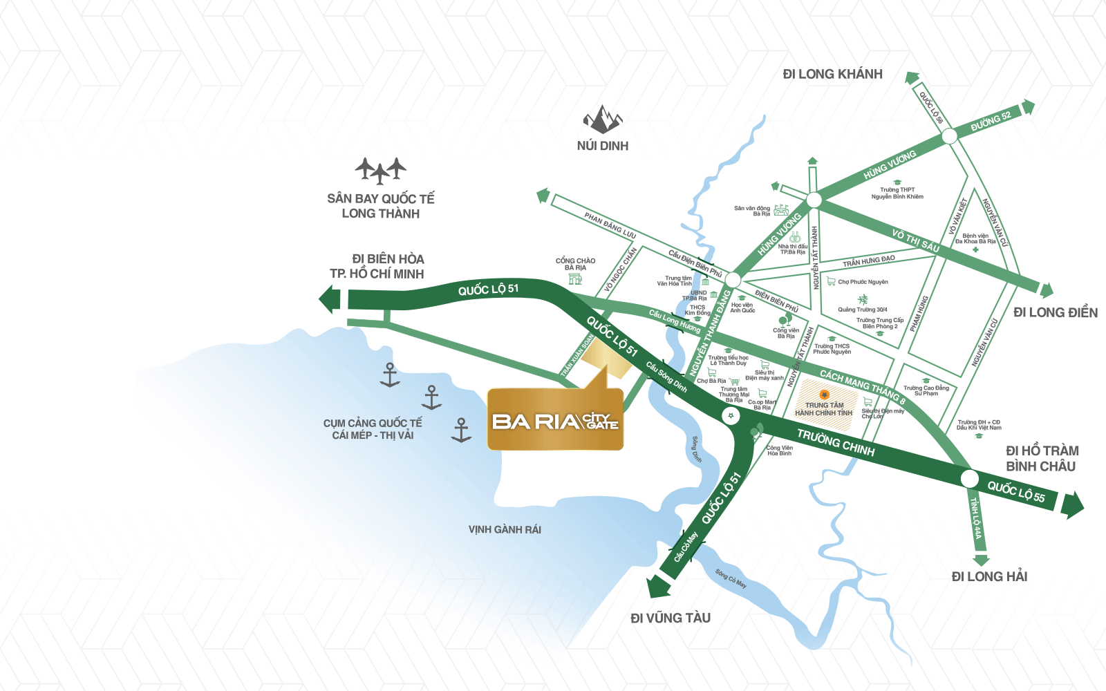 Vị Trí dự án Bà Rịa City Gate - Gemma Land