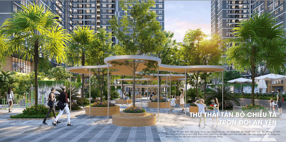 chung cư Hà Nội Melody Residences khu đi bộ