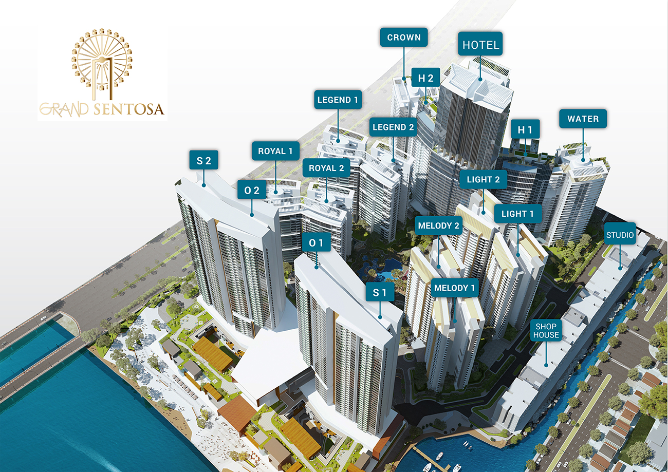 Mặt bằng chi tiết dự án The Grand Sentosa Nhà Bè