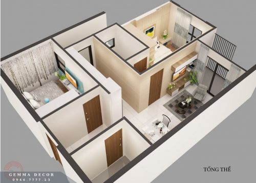 Mẫu Thiết Kế Thi Công Nội Thất Tại Căn Hộ Q7 Saigon Riverside Complex