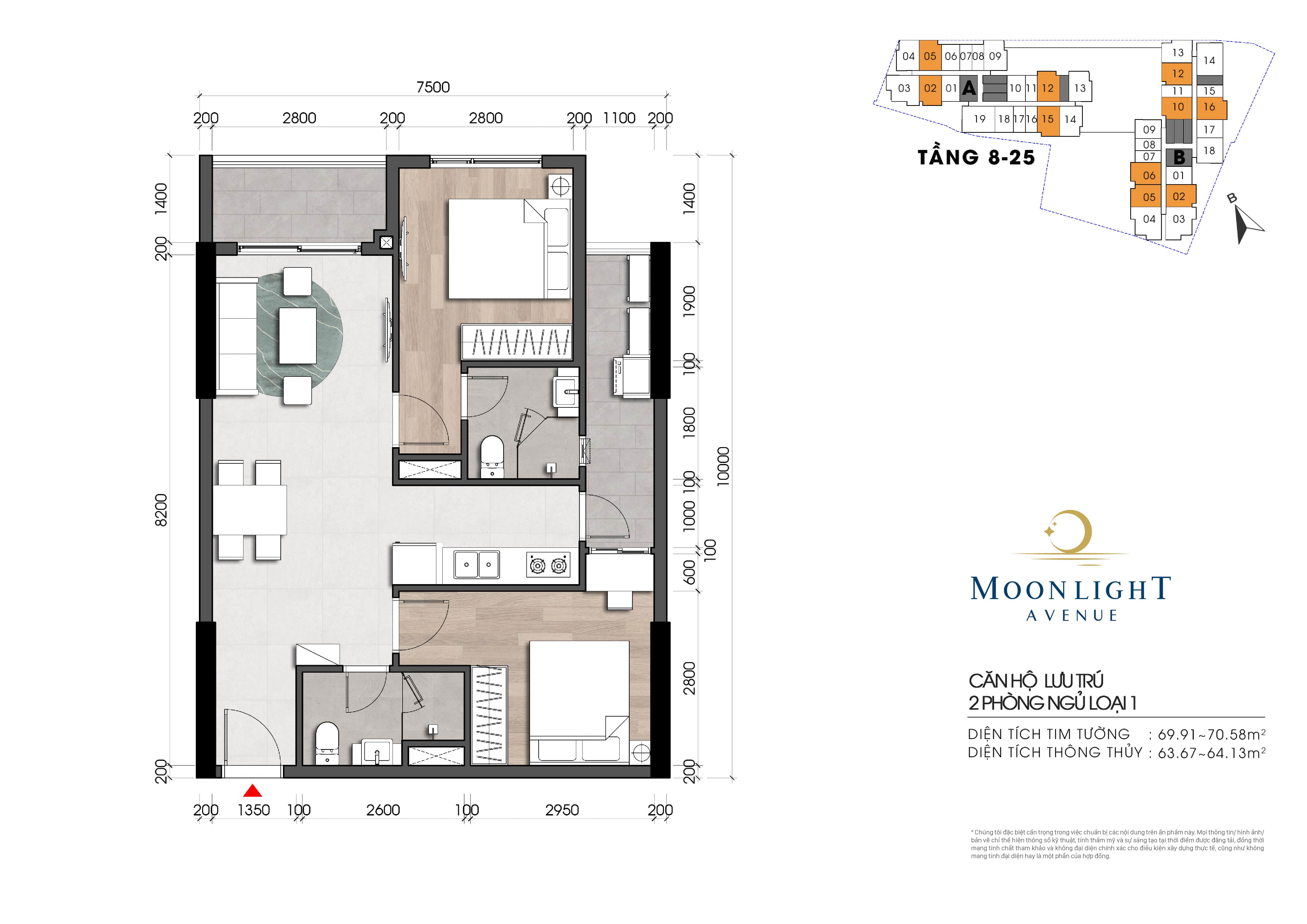 Mẫu căn tầng 8-25