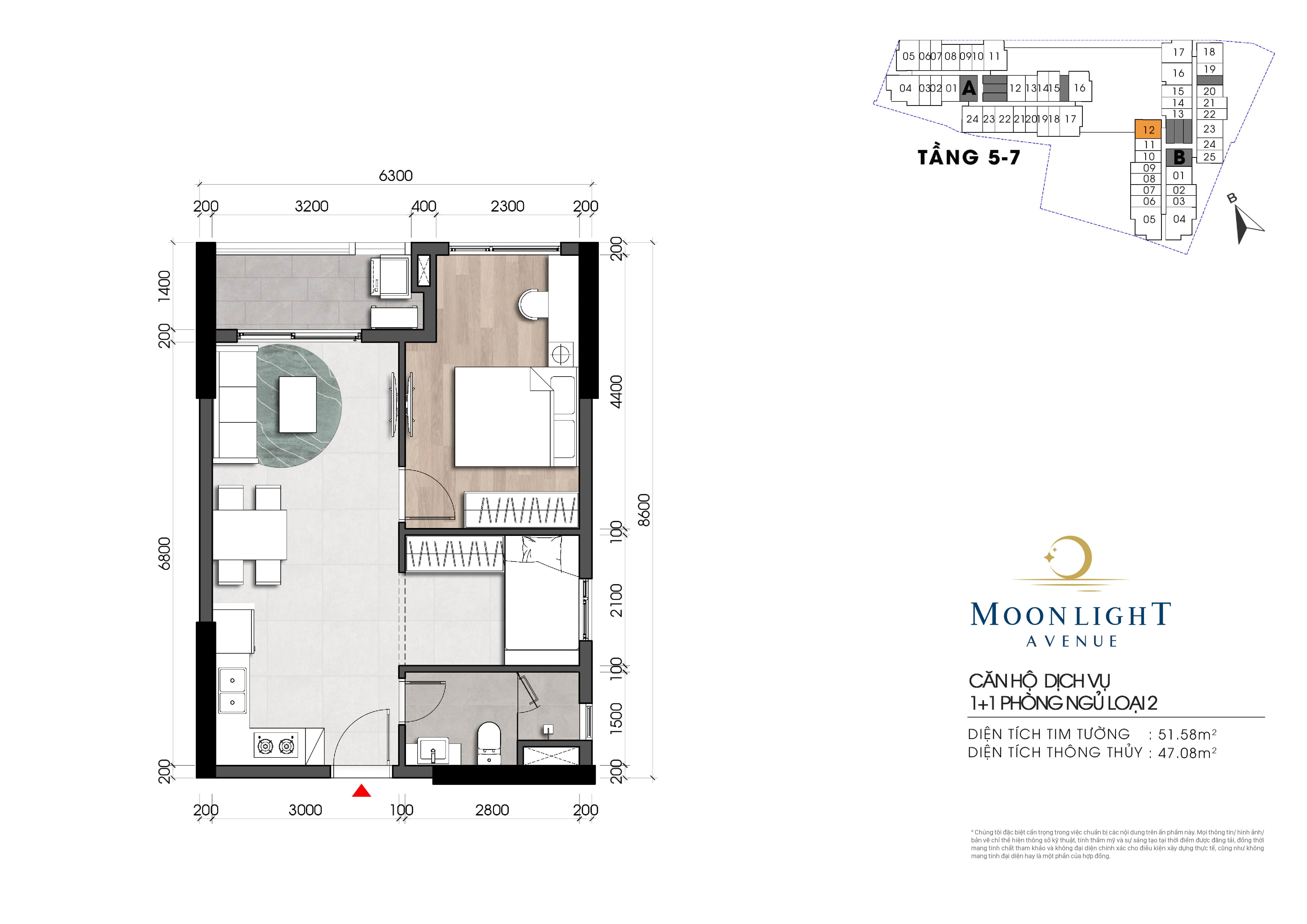 Mẫu căn tầng 5-7