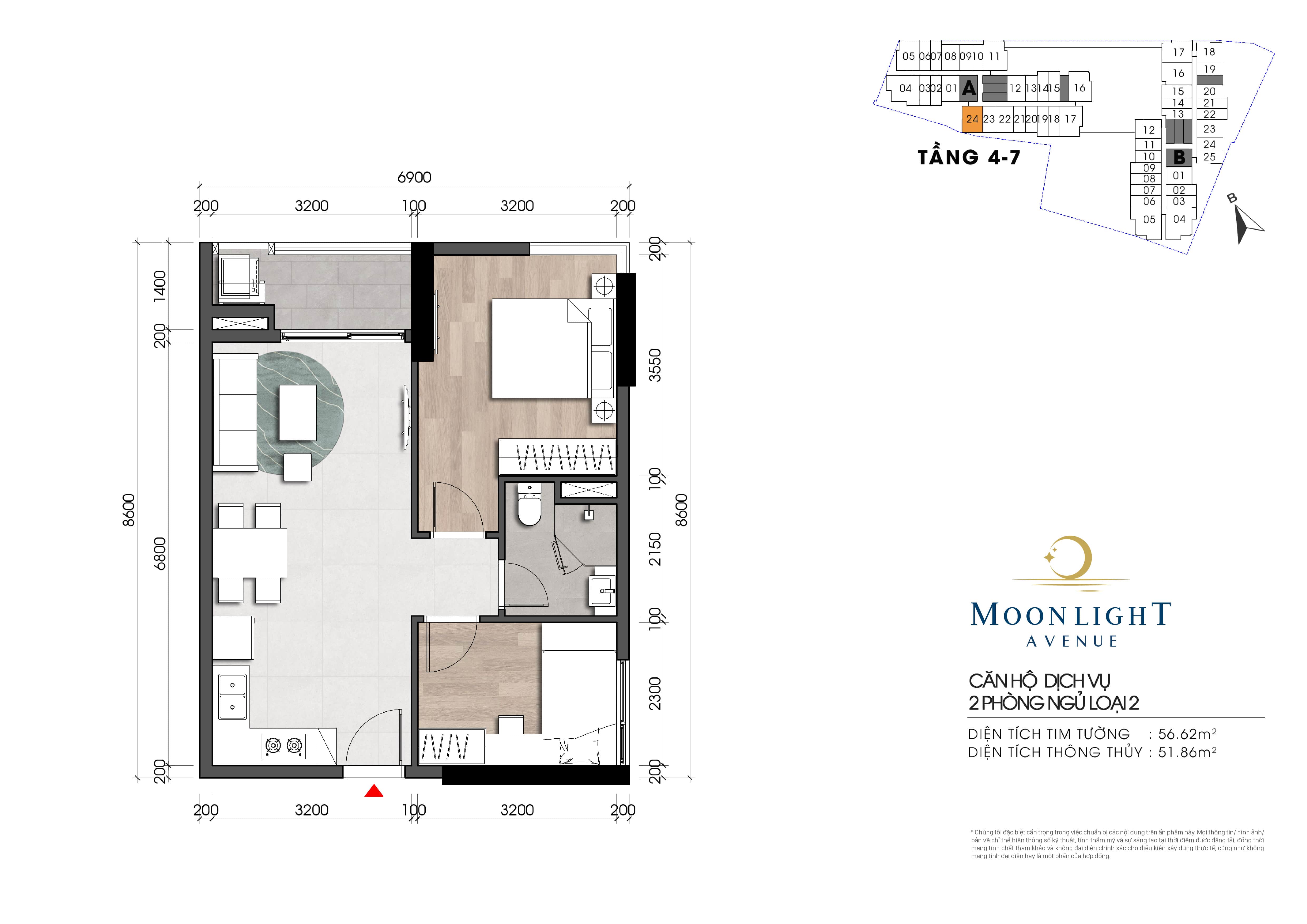 Mẫu căn tầng 5-7