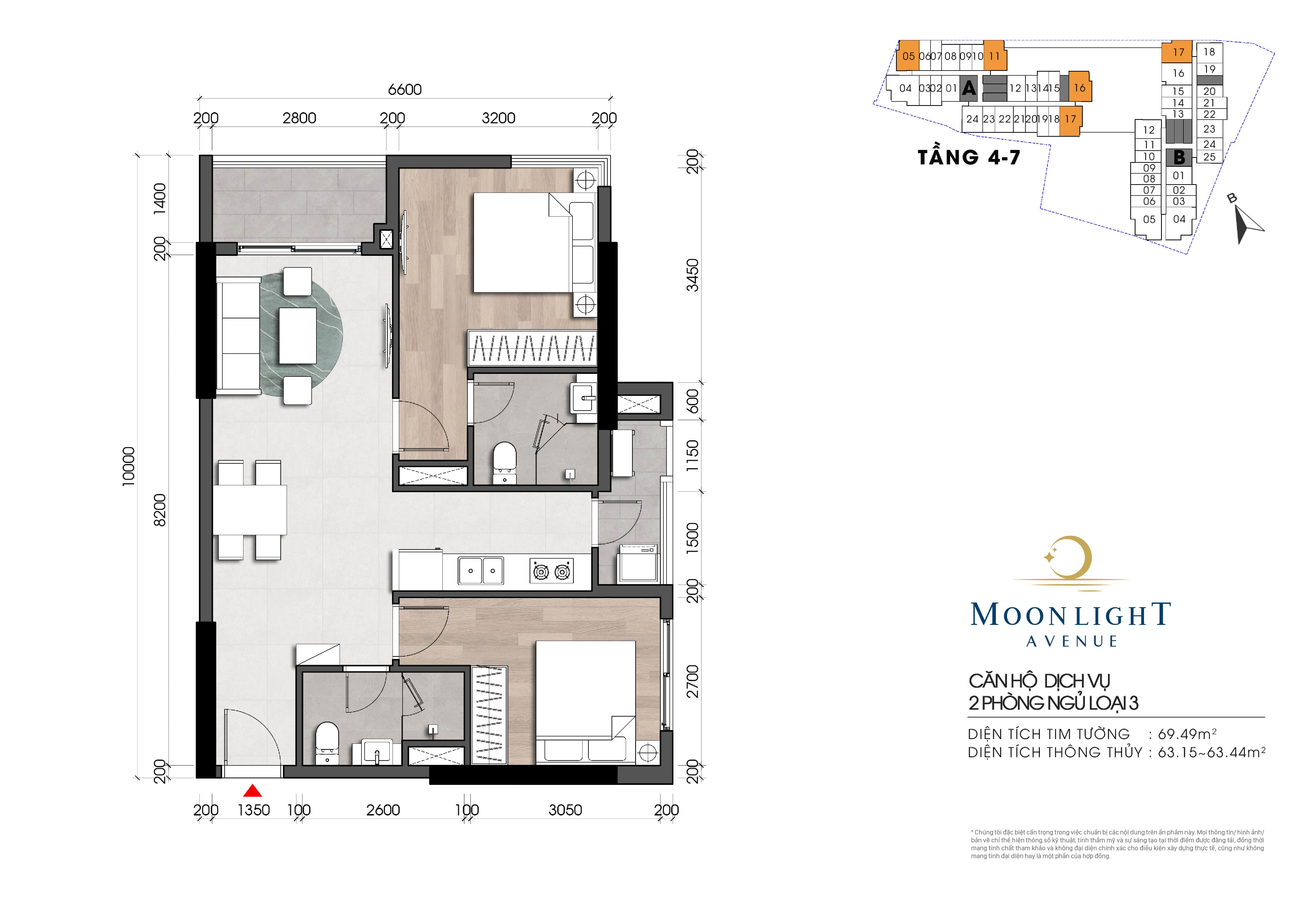 Mẫu căn tầng 5-7