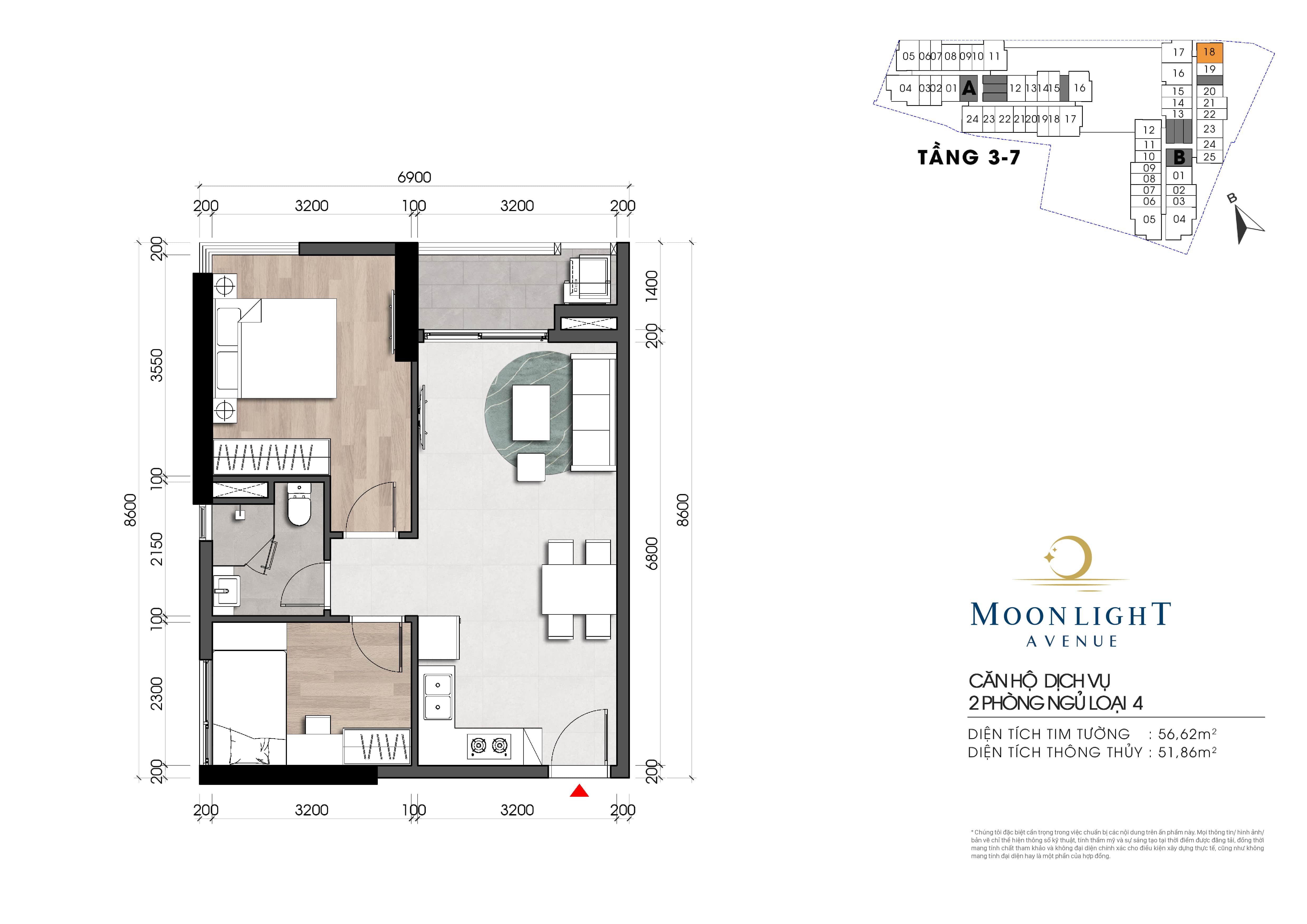 Mẫu căn tầng 5-7