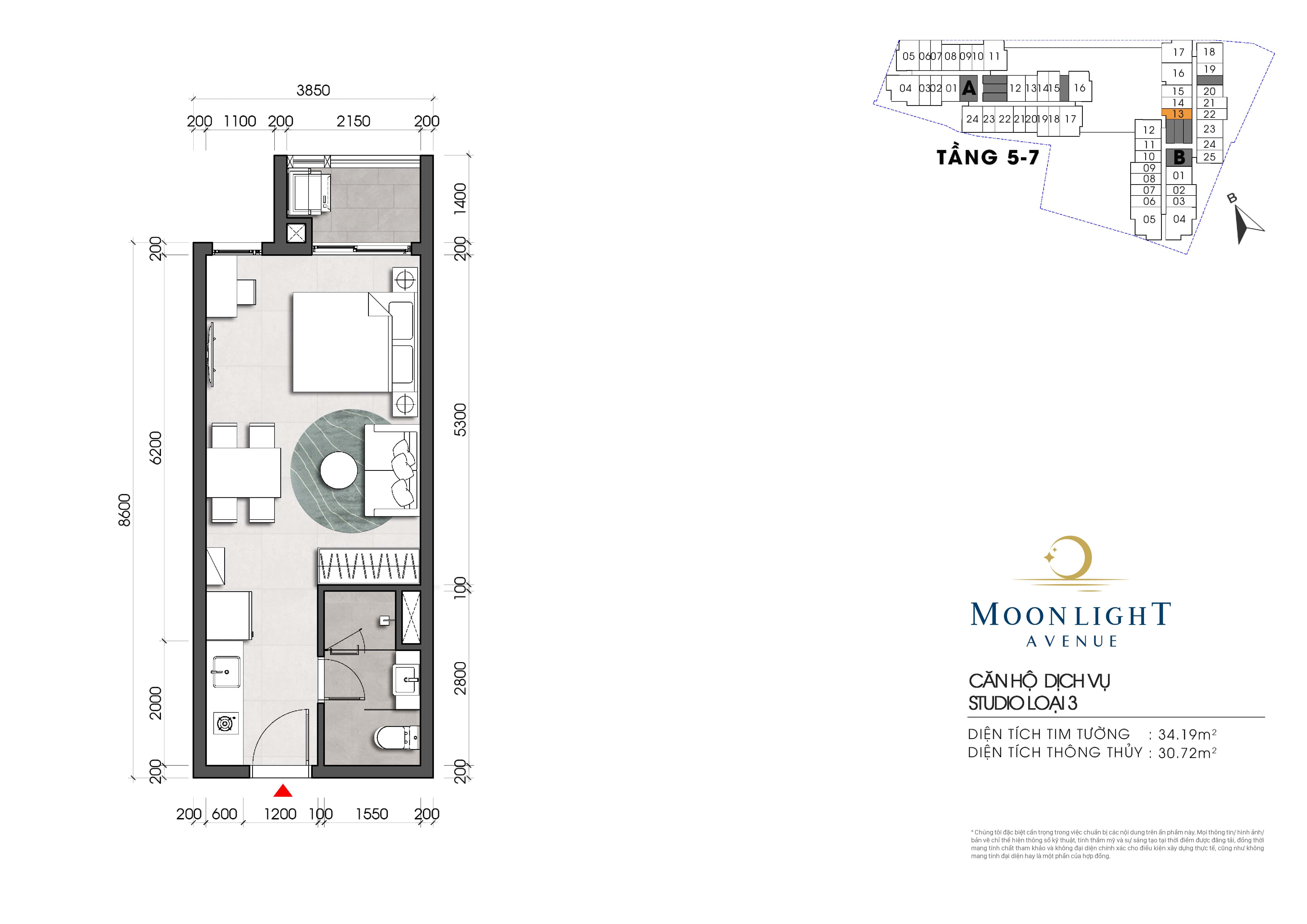 Mẫu căn tầng 5-7